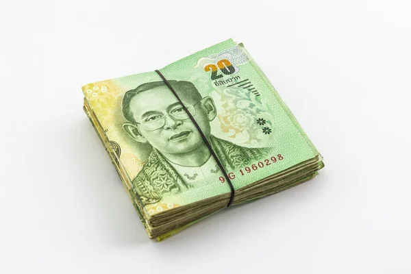 Thailändska baht valuta med sedel, thailändska pengar. — Stockfoto