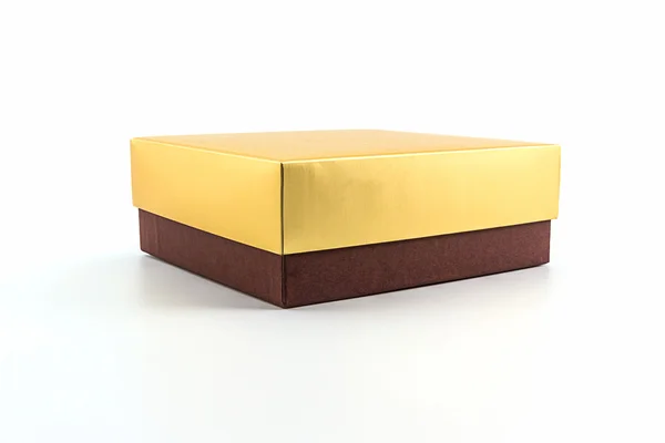 Gold und braune Schachtel. — Stockfoto