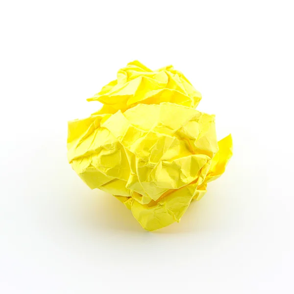 Papiers jaunes froissés . — Photo