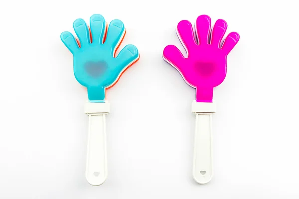 Colorful of hand clap toy, plastic toy hands. — Stock Photo, Image