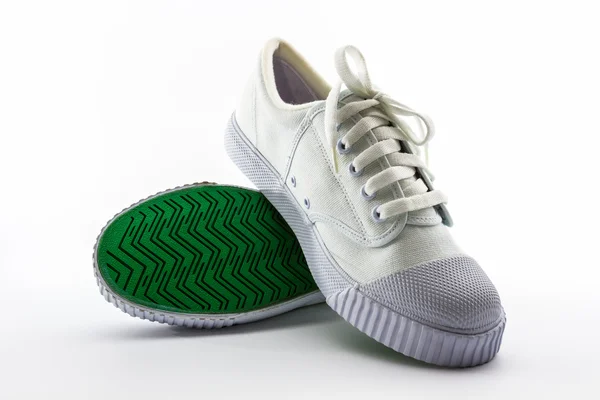 Witte sportschoenen. — Stockfoto