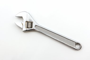 gümüş metal İngiliz anahtarı.
