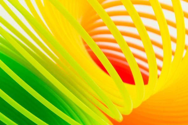 Rainbow colored wire spiral. — Stock Photo, Image