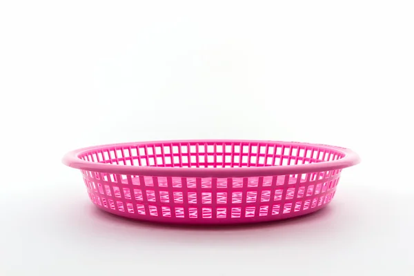 Roze plastic mandje. — Stockfoto