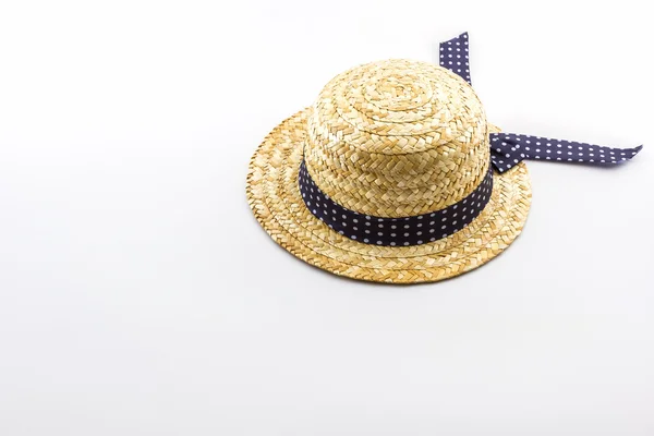 Woven hat on white background. — Stock Photo, Image