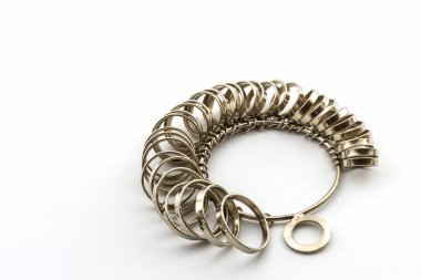 Kuyumcu parmak boyutlandırma araçlarını krom.