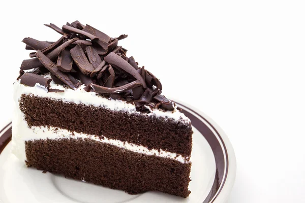 Rebanada de pastel de chocolate . — Foto de Stock
