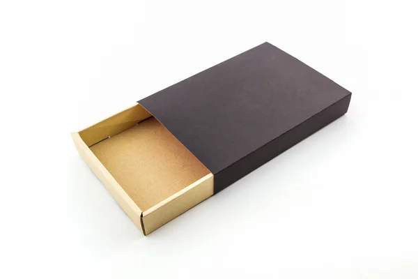 Coffret cadeau noir et marron . — Photo