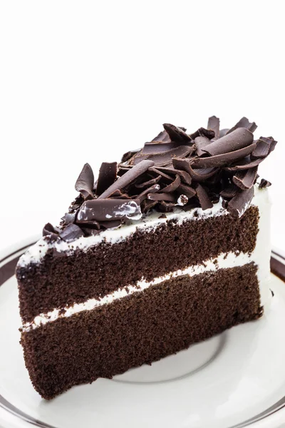 Fetta di torta al cioccolato . — Foto Stock