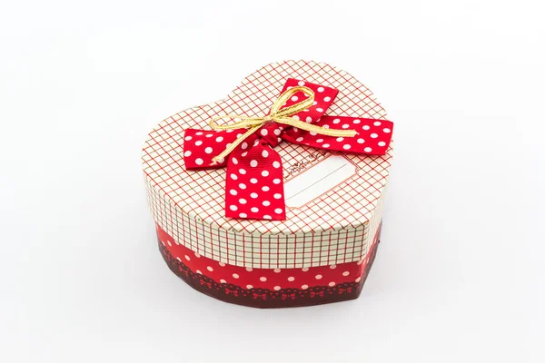 Geschenk-Box geformtes Herz. — Stockfoto