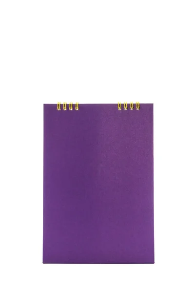 Calendrier spirale de bureau en papier blanc violet . — Photo