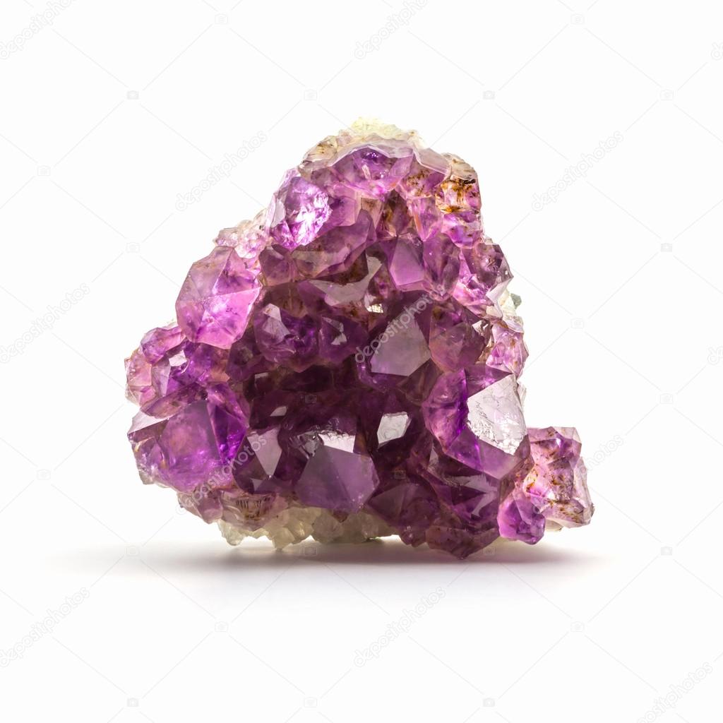 Crystal Stone, purple rough amethyst crystals.