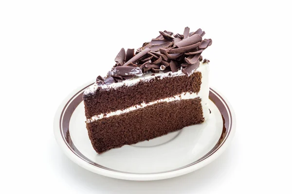 Čokoládový dort výseč. — Stock fotografie