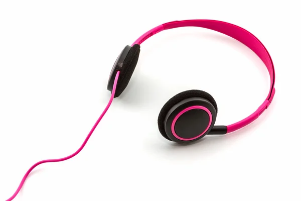 Pink headphones. — Stock Photo, Image