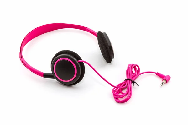 Pink headphones. — Stock Photo, Image