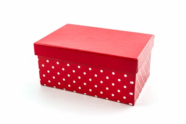 Caixa de pontos de polca vermelha . — Fotografia de Stock