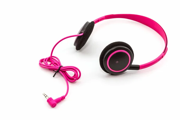 Pink headphones. — Stock Photo, Image