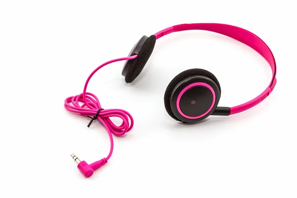 Fones de ouvido rosa . — Fotografia de Stock