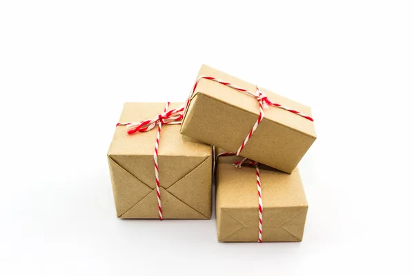 Cardboard carton wrapped with brown paper. — Stock Photo, Image