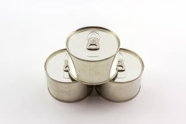 Aluminum tin can on white background. — Stock Photo, Image