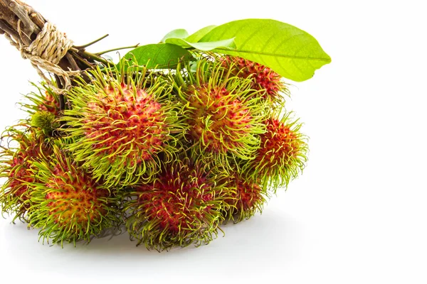 Świeże słodkie rambutan, owoce tropikalne, w Tajlandii — Zdjęcie stockowe