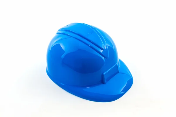 Blauwe bouw helm. — Stockfoto