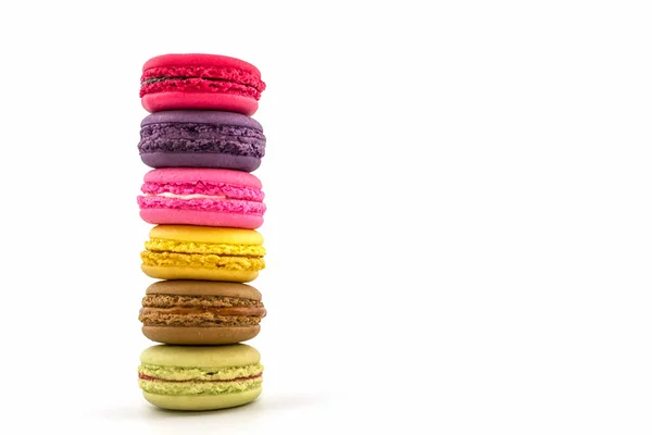 Süße und farbenfrohe französische Makronen oder Makronen. — Stockfoto