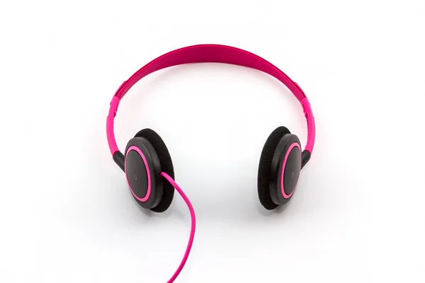 Pink headphones. — Stock Photo, Image