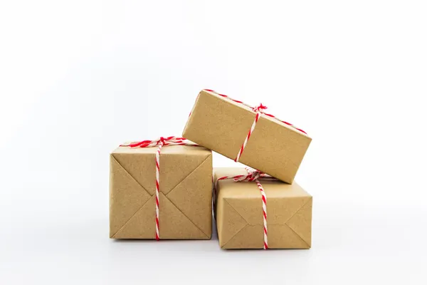 Group of Cardboard carton wrapped with brown paper. — Stock Photo, Image
