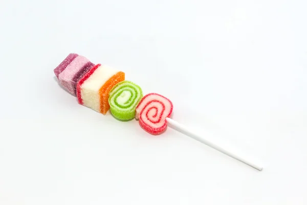 Color jelly candies, sweets with sugar tasty. — Stock Photo, Image