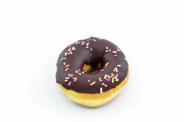 sprinkles ile çikolatalı çörek.