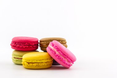 güzel ve renkli Fransızca macaroons, tatlı. 
