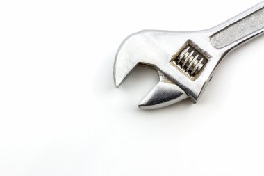 gümüş metal İngiliz anahtarı.