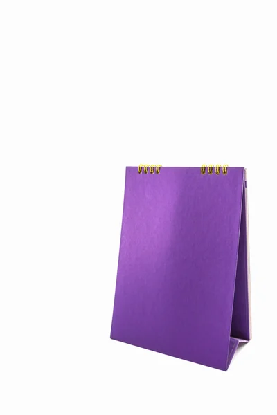 Purple blank paper desk spiral calendar. — Stock Photo, Image