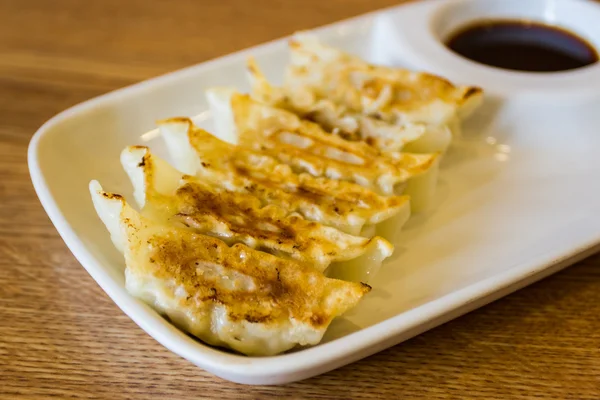 Close up Fried Dumpling, gyoza. — Stock Photo, Image