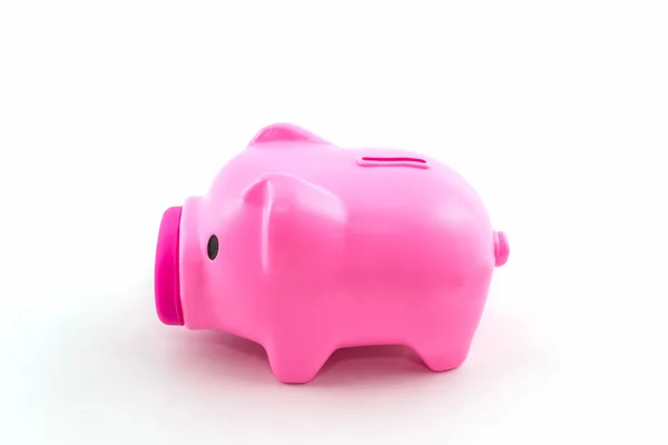 粉红色的小猪银行储蓄. — 图库照片
