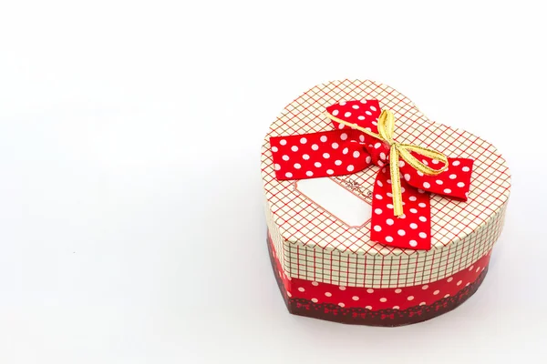 Gift box formade hjärtat. — Stockfoto