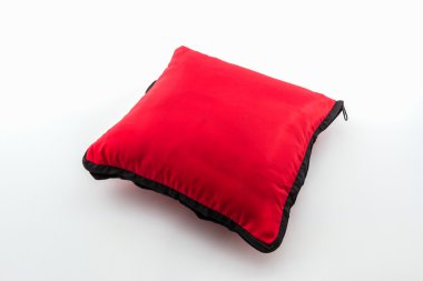 kırmızı parlak yastık ile fermuar.