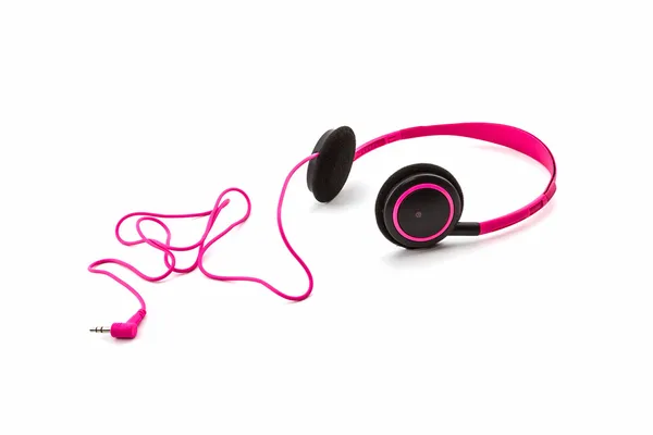 Pink headphones. — Stock Photo, Image