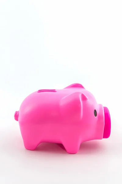 Pink piggy bank saving. — Stock Photo, Image