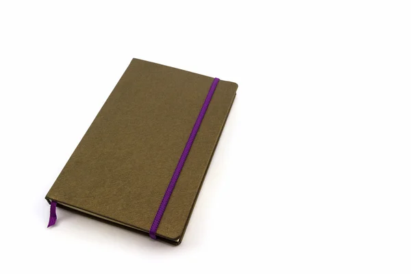 Bruin dagboek boek. — Stockfoto
