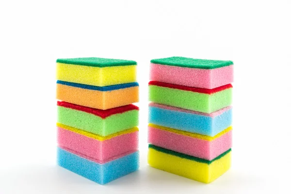 Dish washing sponge, household cleaning sponge for cleaning. — Stock Photo, Image