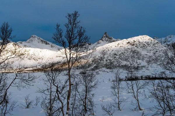 Norveç'in kuzeyinde dağlar. — Stok fotoğraf