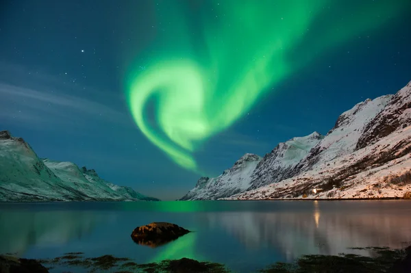 Die Polarlichter in Norwegen — Stockfoto