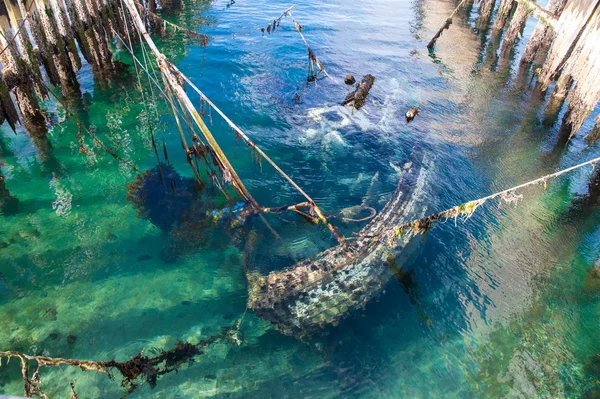 Hundió un barco en la costa de Tromsos — Foto de Stock