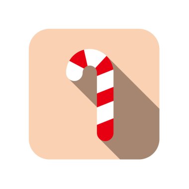 Noel elementi düz simge tasarımı, vektör illüstrasyonu