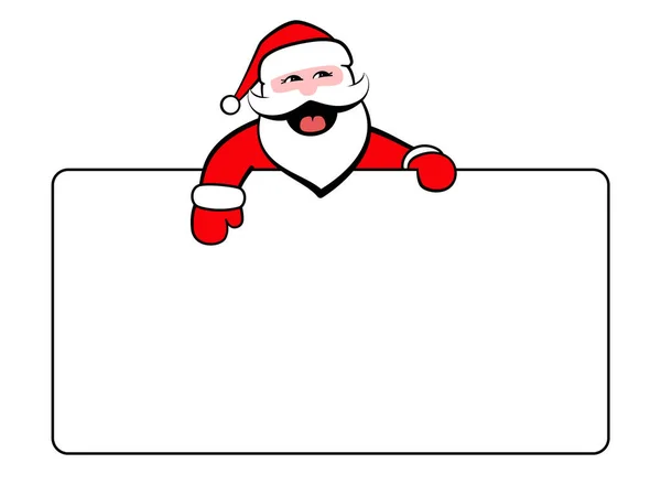 Santa Claus Navidad Mostrando Pizarra Ilustración Stock — Archivo Imágenes Vectoriales