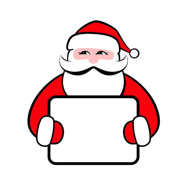 Weihnachtsmann Weihnachten Zeigen Von Papier Stock Illustration — Stockvektor