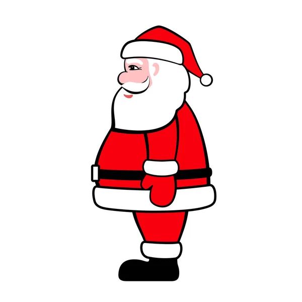 Santa Claus Zijaanzicht Vector Voorraad Illustratie — Stockvector