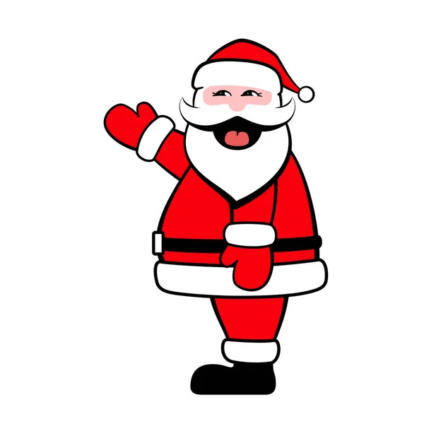 Santa Claus Side View Vector Stock Illustration — 스톡 벡터